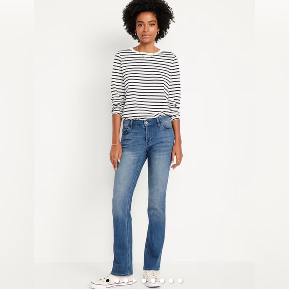 Boot Cut Mid Rise Jeans